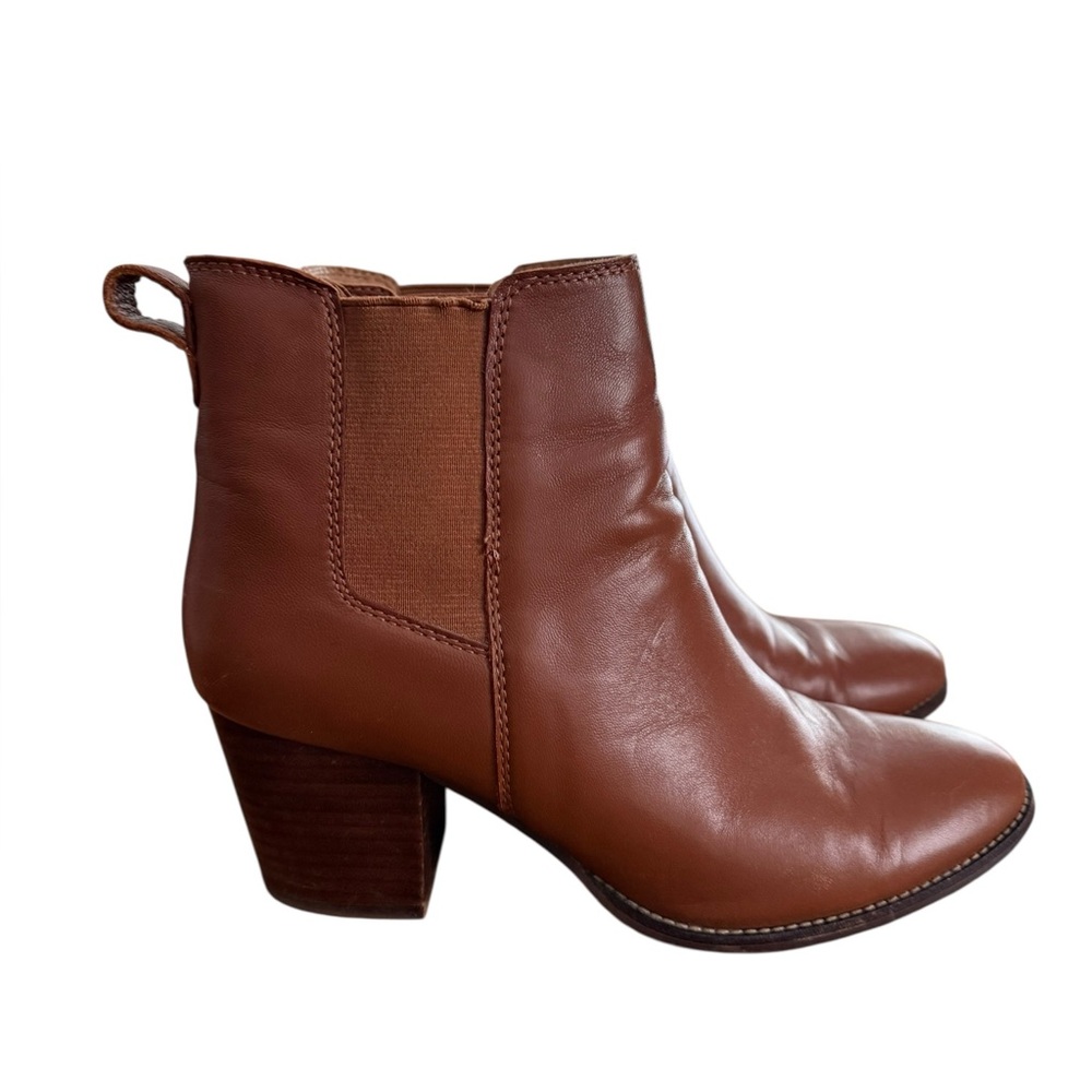 J Crew Factory Booties Cognac Size 10